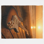 Zonsondergang Melodie Fleece Deken (Voorkant (Horizontaal))