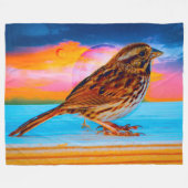 Zonsondergang Melodie Fleece Deken (Voorkant (Horizontaal))