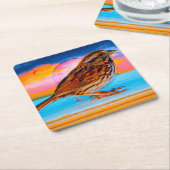 Zonsondergang Melodie Kartonnen Onderzetters (Schuin)