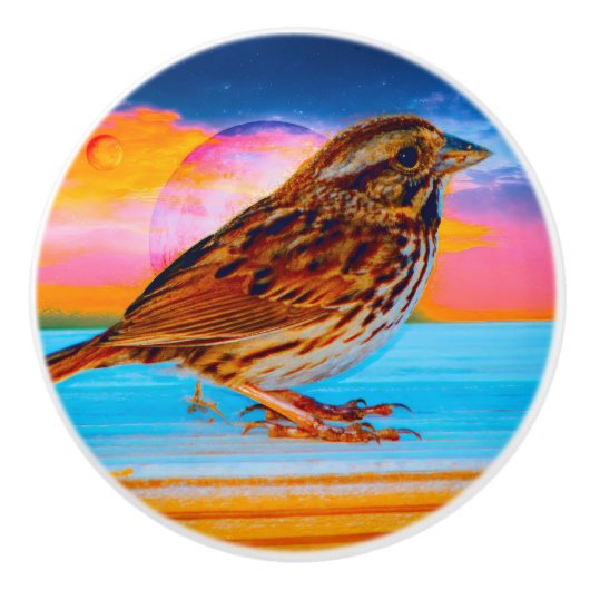 Zonsondergang Melodie Keramische Knop (Voorkant)