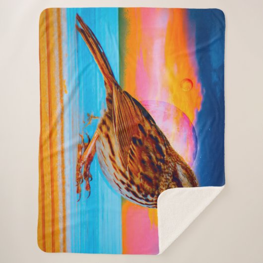 Zonsondergang Melodie Sherpa Deken (Voorkant)