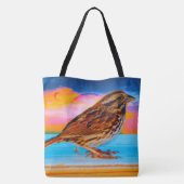 Zonsondergang Melodie Tote Bag (Achterkant)