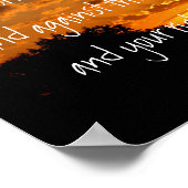 zonsondergang met bijbelvers voor bescherming Psal Poster (Hoek)