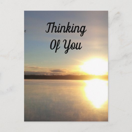 Zonsondergang met gloeiend licht Denk aan jou Briefkaart (Voorkant)