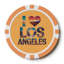 Zonsondergang met Los Angeles Silhouette & Hollywo