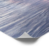 Zonsondergang met palmbomen en rotsachtig strand poster (Hoek)