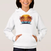 Zonsondergang met palmbomen Vector (Voorkant)