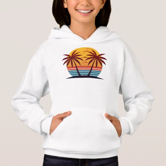 Zonsondergang met palmbomen Vector (Voorkant)