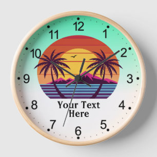 Zonsondergang met palmbomen Vector