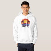 Zonsondergang met palmbomen Vector Hoodie (Voorkant volledig)
