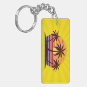 Zonsondergang met palmbomen Vector Sleutelhanger (Voorkant Links)
