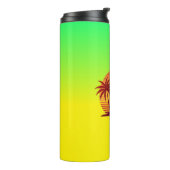 Zonsondergang met palmbomen Vector Thermosbeker (Gedraaid links)