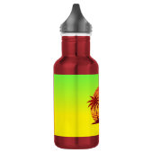 Zonsondergang met palmbomen Vector Waterfles (Links)