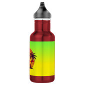 Zonsondergang met palmbomen Vector Waterfles (Rechts)