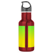 Zonsondergang met palmbomen Vector Waterfles (Achterkant)