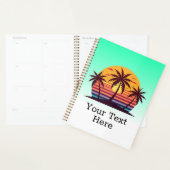 Zonsondergang Met Palmboom Vector Planner (Display)