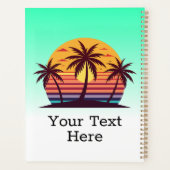 Zonsondergang Met Palmboom Vector Planner (Achterkant)