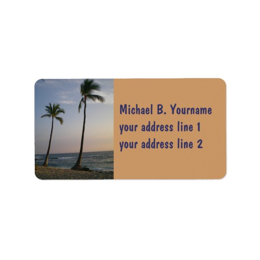 zonsondergang met passaatwinden etiket (Voorkant)