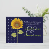 Zonsondergang met stippen 3 bruiloft kaart (Staand voorkant)