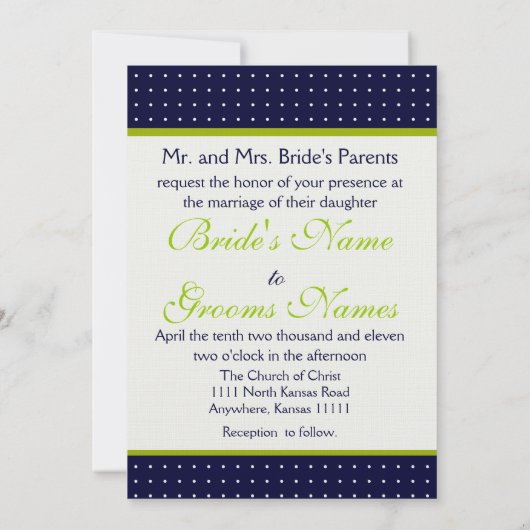 Zonsondergang met stippen 3 bruiloft kaart (Achterkant)