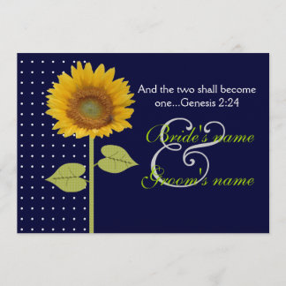 Zonsondergang met stippen 3 bruiloft kaart