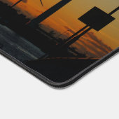 Zonsondergang met windmolen, Rustgevend relaxt. Bureaumat (Hoek)