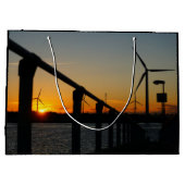 Zonsondergang met windmolen, Rustgevend relaxt. Groot Cadeauzakje (Achterkant)