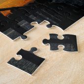 Zonsondergang met windmolen, Rustgevend relaxt. Legpuzzel (Zijkant)