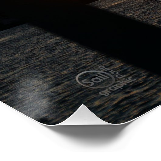 Zonsondergang met windmolen, Rustgevend relaxt. Perfect Poster (Hoek)