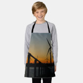 Zonsondergang met windmolen, Rustgevend relaxt. Schort (Gedragen)