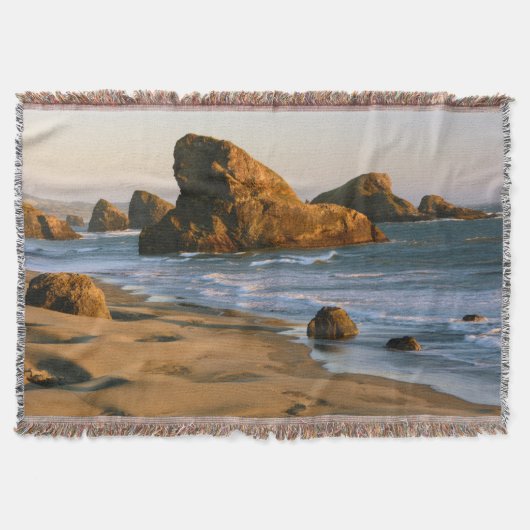 Zonsondergang, Meyers Beach, Oregon, VS Deken (Voorkant)