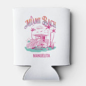  zonsondergang Miami vrijgezellenfeest Blikjeskoeler (Achterkant)