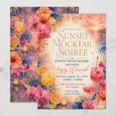 Zonsondergang Mocktail Soirée 21e Verjaardag Kaart (Voorkant / Achterkant)