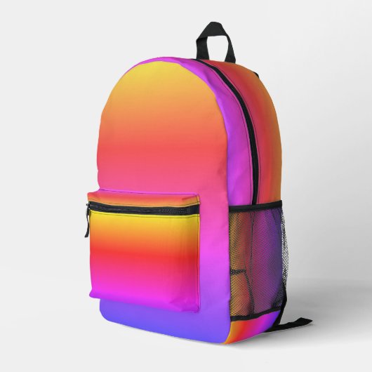 'Zonsondergang' Multi-Kleur Rugzak  (Achterkant Hoek Rechts)