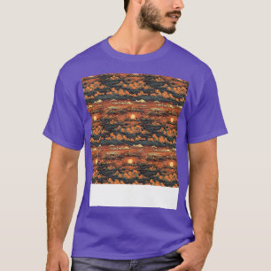 Zonsondergang Naadloos Patroon Zon Hemel Licht Zon T-shirt