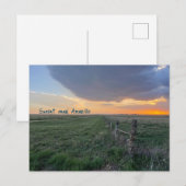 Zonsondergang nabij Amarillo Texas Briefkaart (Voorkant / Achterkant)