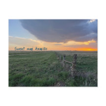 Zonsondergang nabij Amarillo Texas