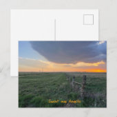 Zonsondergang nabij Amarillo Texas Briefkaart (Voorkant / Achterkant)