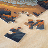 Zonsondergang nacht zee uitzicht legpuzzel (Zijkant)