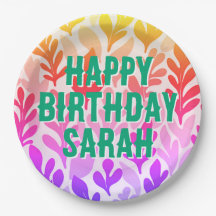 zonsondergang natuur blad ombre Happy Birthday