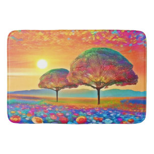Zonsondergang Natuur Kaleidoscoop  Badmat