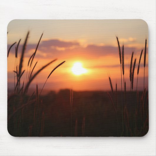 Zonsondergang, Natuur, weide Muismat (Voorkant)