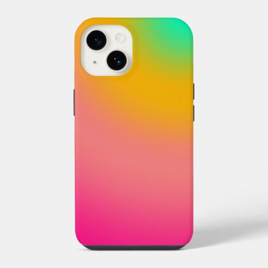 Zonsondergang Neon Gradiënt iPhone Hoesje (Achterkant)