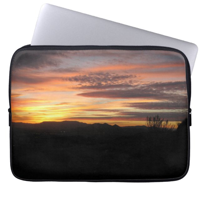 Zonsondergang Neopreen Laptop Sleeve 13" (Voorkant)