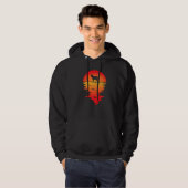 Zonsondergang Norfolk Spaniel hond Hoodie (Voorkant volledig)