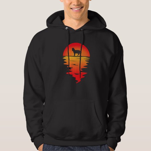 Zonsondergang Norfolk Spaniel hond Hoodie (Voorkant)