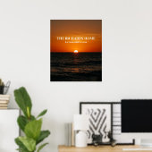 Zonsondergang Oceaan Aangepaste Naam Ontwerp Poster (Thuiskantoor)