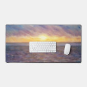 Zonsondergang Oceaan Abstracte Kunst Bureaumat (Keyboard & Muis)