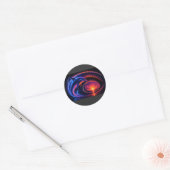 Zonsondergang Oceaan Dolfijn Ronde Sticker (Envelop)