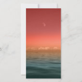 Zonsondergang Oceaan Foto Gebed Herdenkingsbladwij (Voorkant)